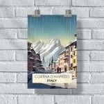 Cortina D'Ampezzo Italian Chic Poster