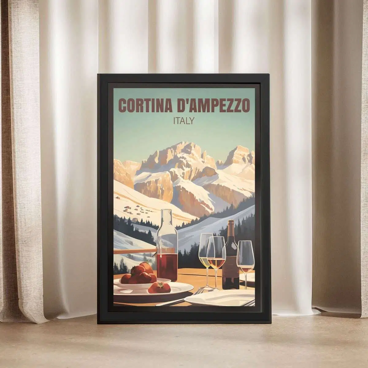 Cortina D'Ampezzo La Dolce Vita Framed Poster