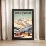 Cortina D'Ampezzo La Dolce Vita Framed Poster