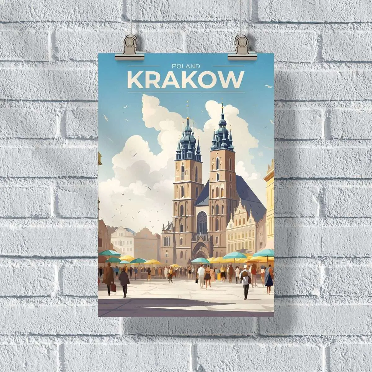 Krakow Main Market Square Poster