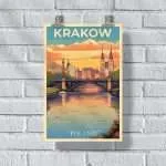 Krakow Vistula River Poster