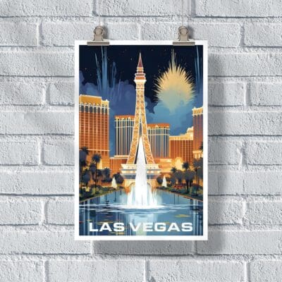 Las Vegas Bellagio Fountains Poster