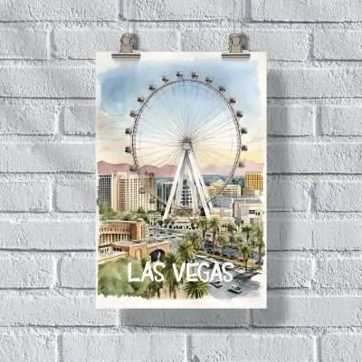 Las Vegas High Roller Observation Wheel Poster