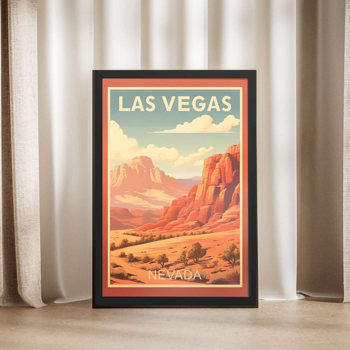 Las Vegas Red Rock Canyon Framed Poster