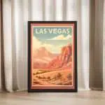 Las Vegas Red Rock Canyon Framed Poster