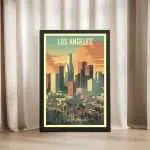 Los Angeles Downtown LA Skyline Framed Poster