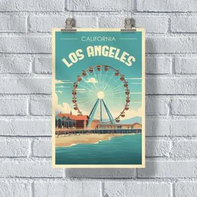 Los Angeles Santa Monica Pier Poster