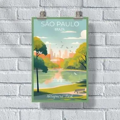 Sao Paulo Ibirapuera Park Poster