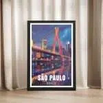 Sao Paulo Octávio Frias De Oliveira Bridge Framed Poster