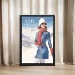 Vail Alpine Chic Pin Up Framed Poster