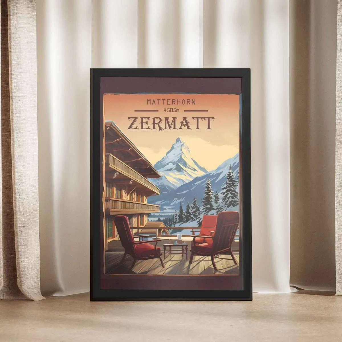 Zermatt Matterhorn Framed Poster