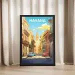 Havana Old Havana Streets Framed Poster