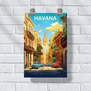 Havana Old Havana Streets Poster