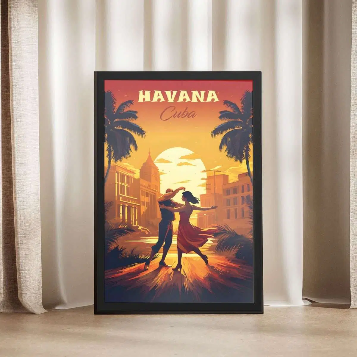 Havana Rumba Music And Dance Framed Poster