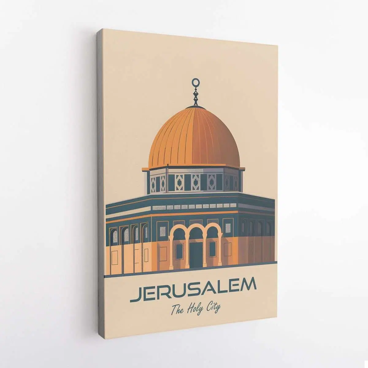 Jerusalem Dome Of The Rock Minimalist Canvas