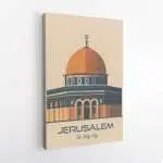 Jerusalem Dome Of The Rock Minimalist Canvas