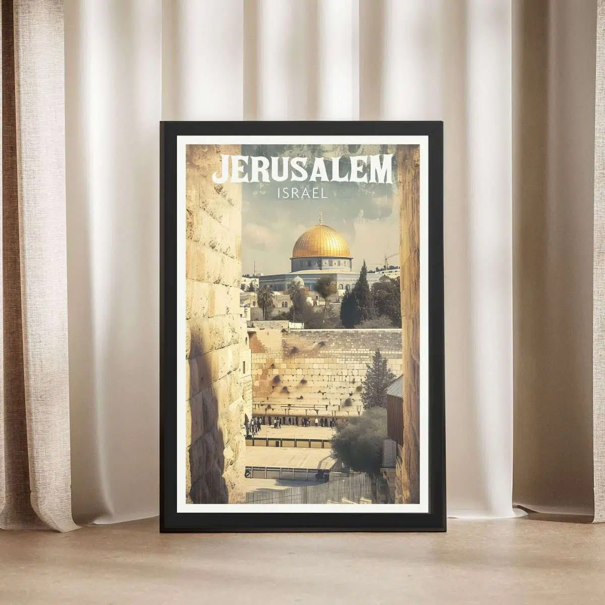 Jerusalem Dome Of The Rock Framed Poster