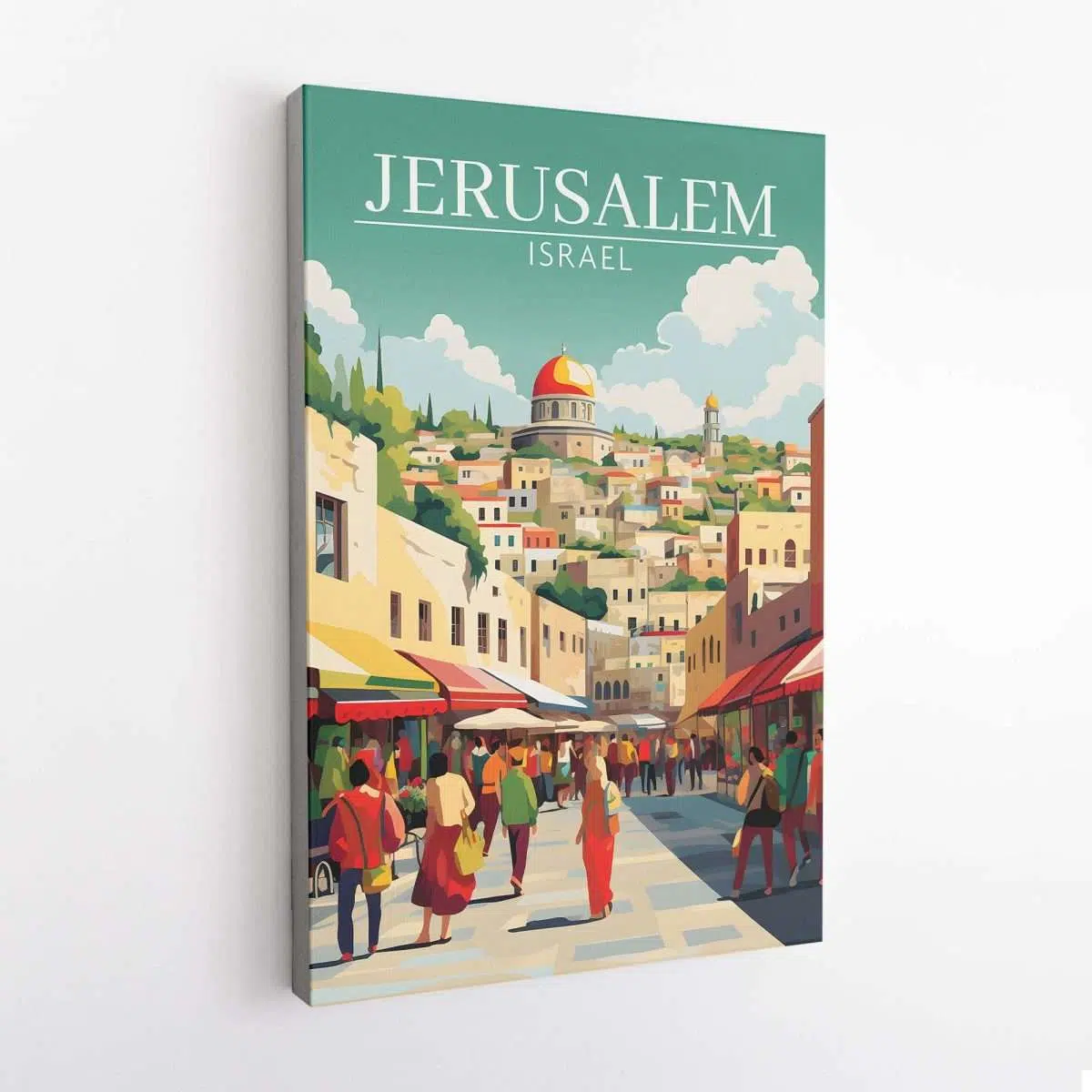 Jerusalem Market Bustle Canvas