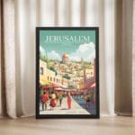 Jerusalem Market Bustle Framed Poster