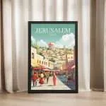 Jerusalem Market Bustle Framed Poster