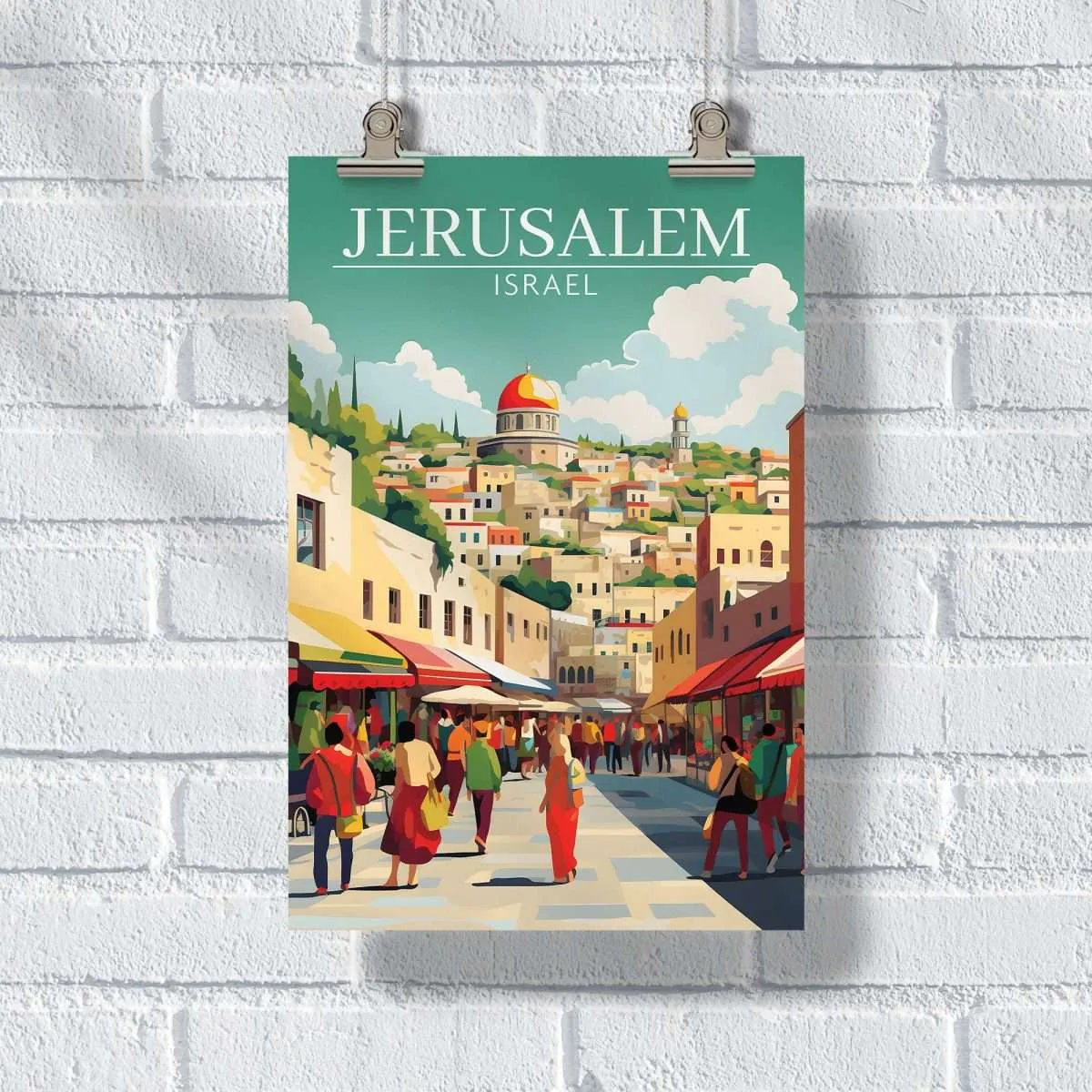 Jerusalem Market Bustle Poster