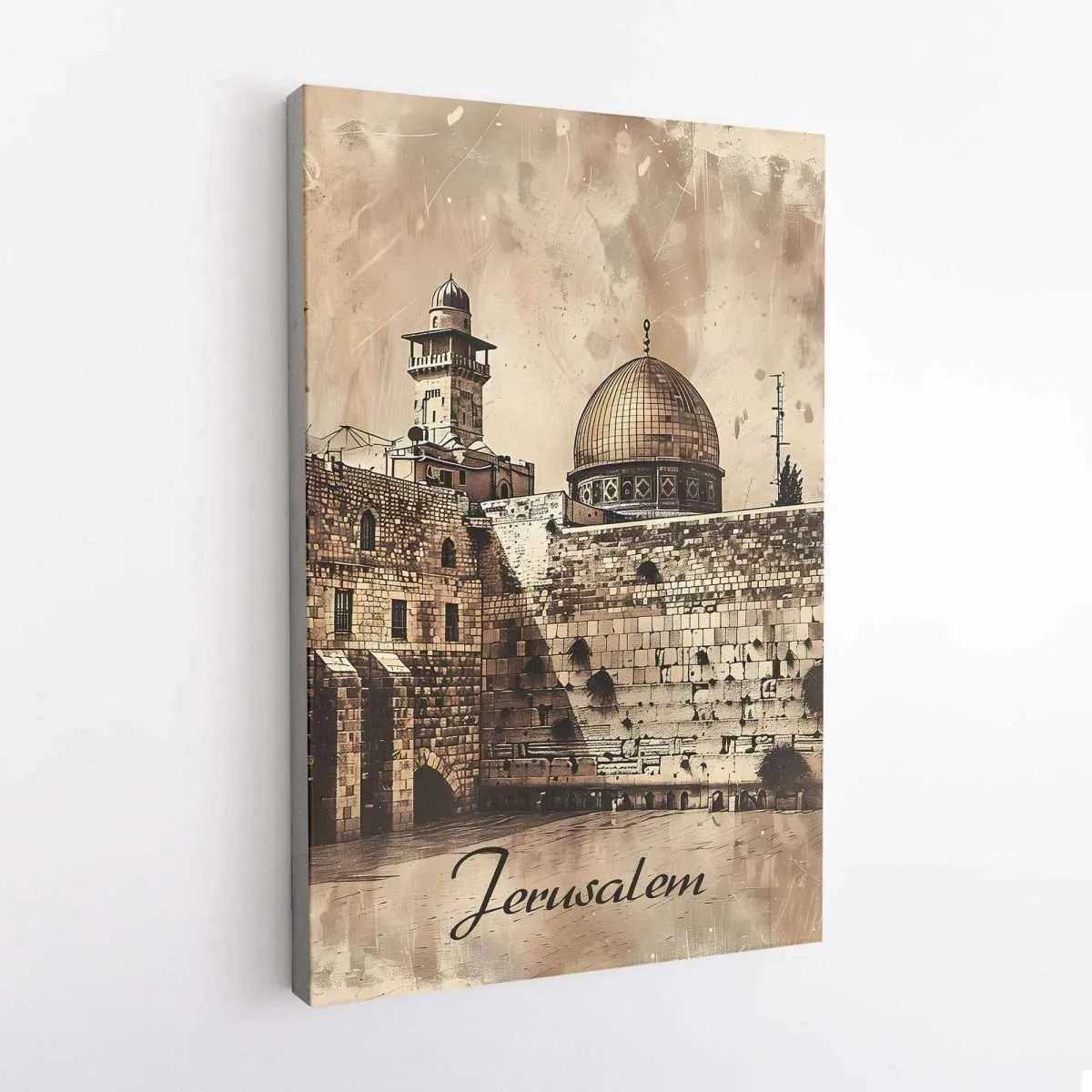 Jerusalem Nostalgic Western Wall Canvas