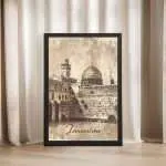 Jerusalem Nostalgic Western Wall Framed Poster