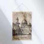 Jerusalem Nostalgic Western Wall Hanger Poster