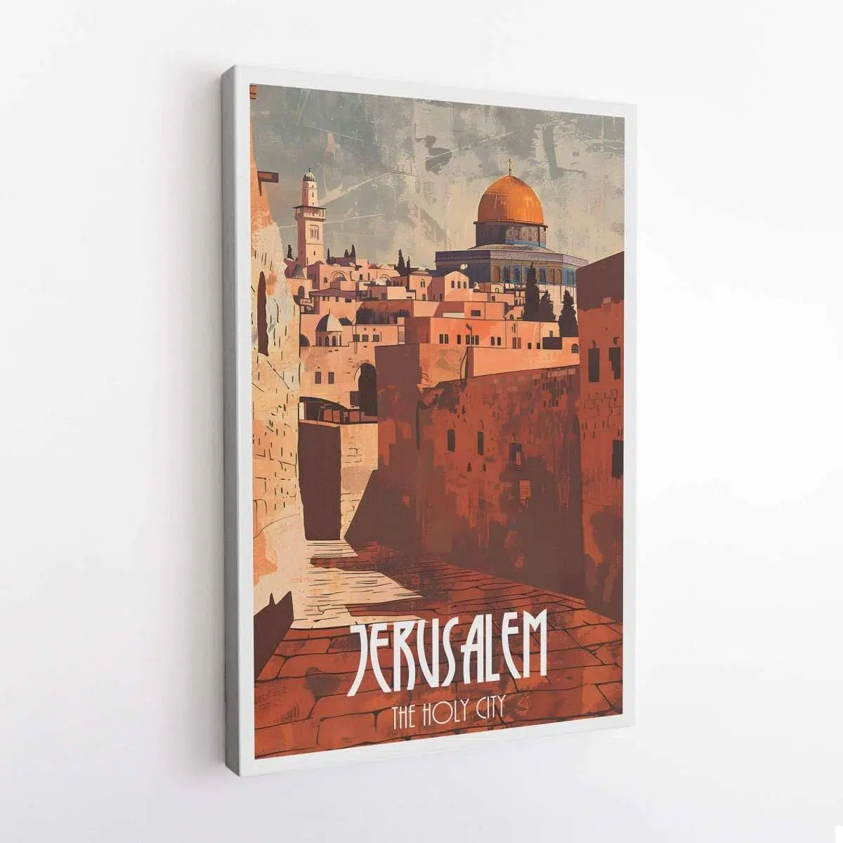 Jerusalem Vintage Old City Canvas