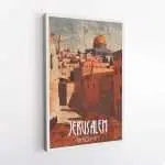 Jerusalem Vintage Old City Canvas