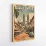 Kuala Lumpur Vintage Malaysian Charm Canvas