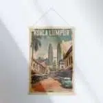 Kuala Lumpur Vintage Malaysian Charm Hanger Poster