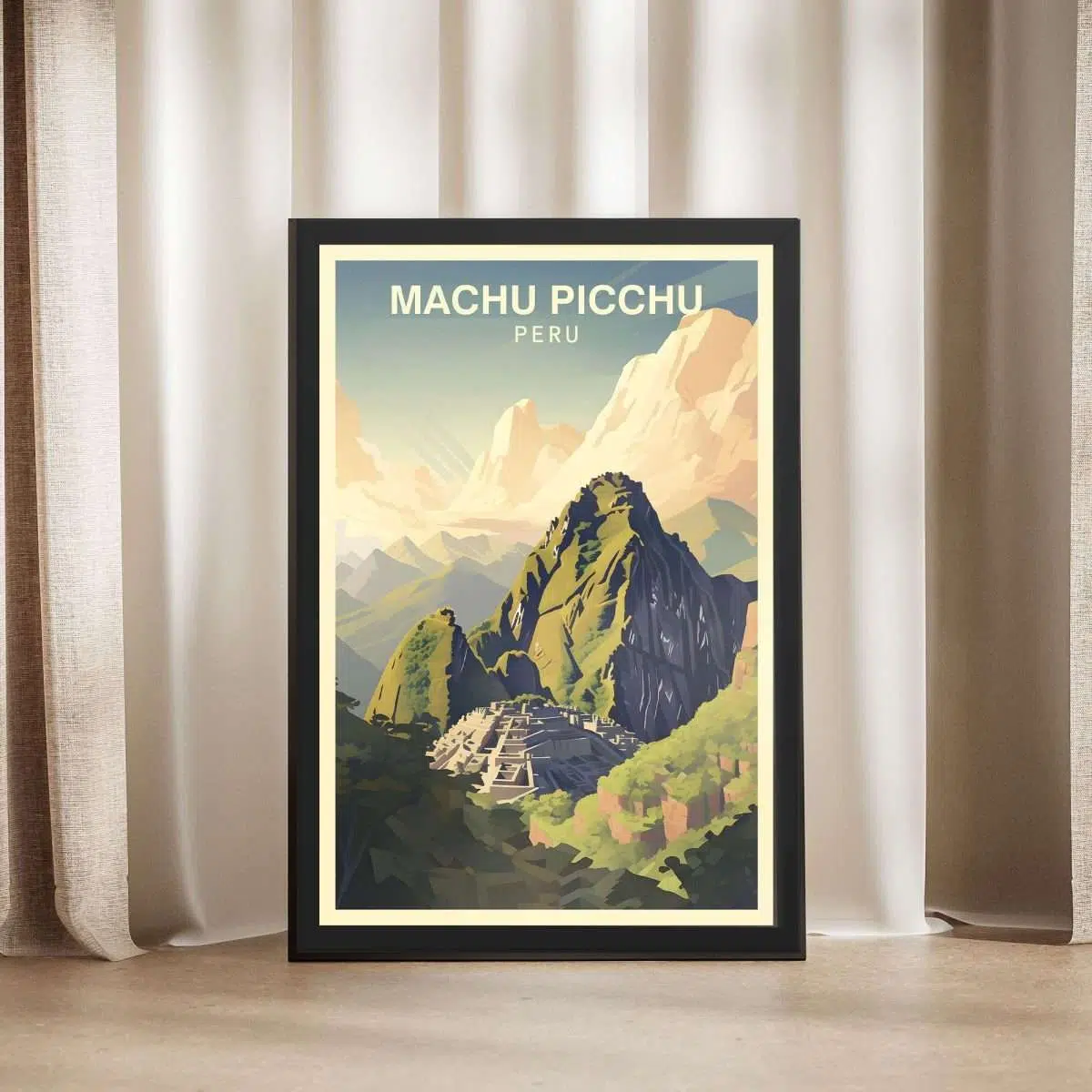 Machu Picchu Huayna Picchu Framed Poster