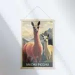 Machu Picchu Llamas Hanger Poster