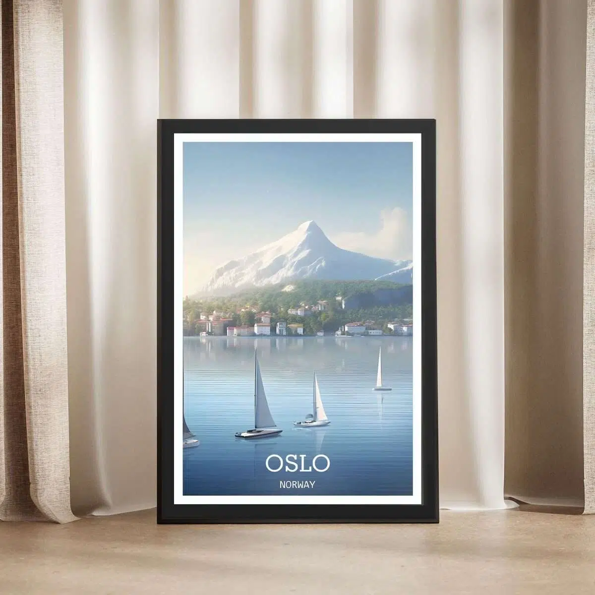 Oslo Fjord Elegance Framed Poster