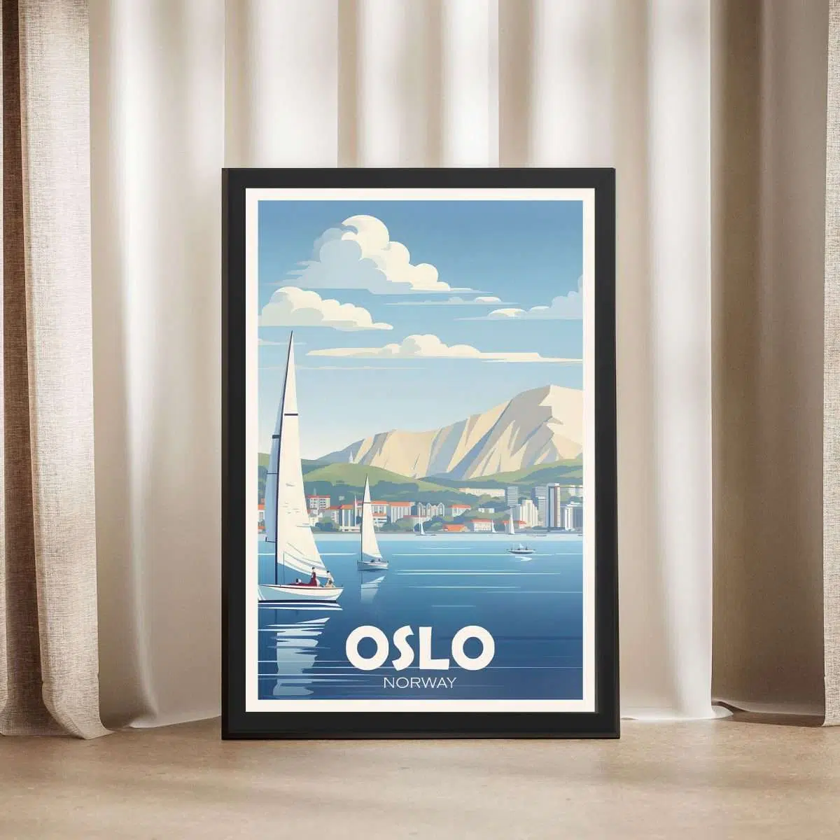 Oslo Maritime Majesty Framed Poster