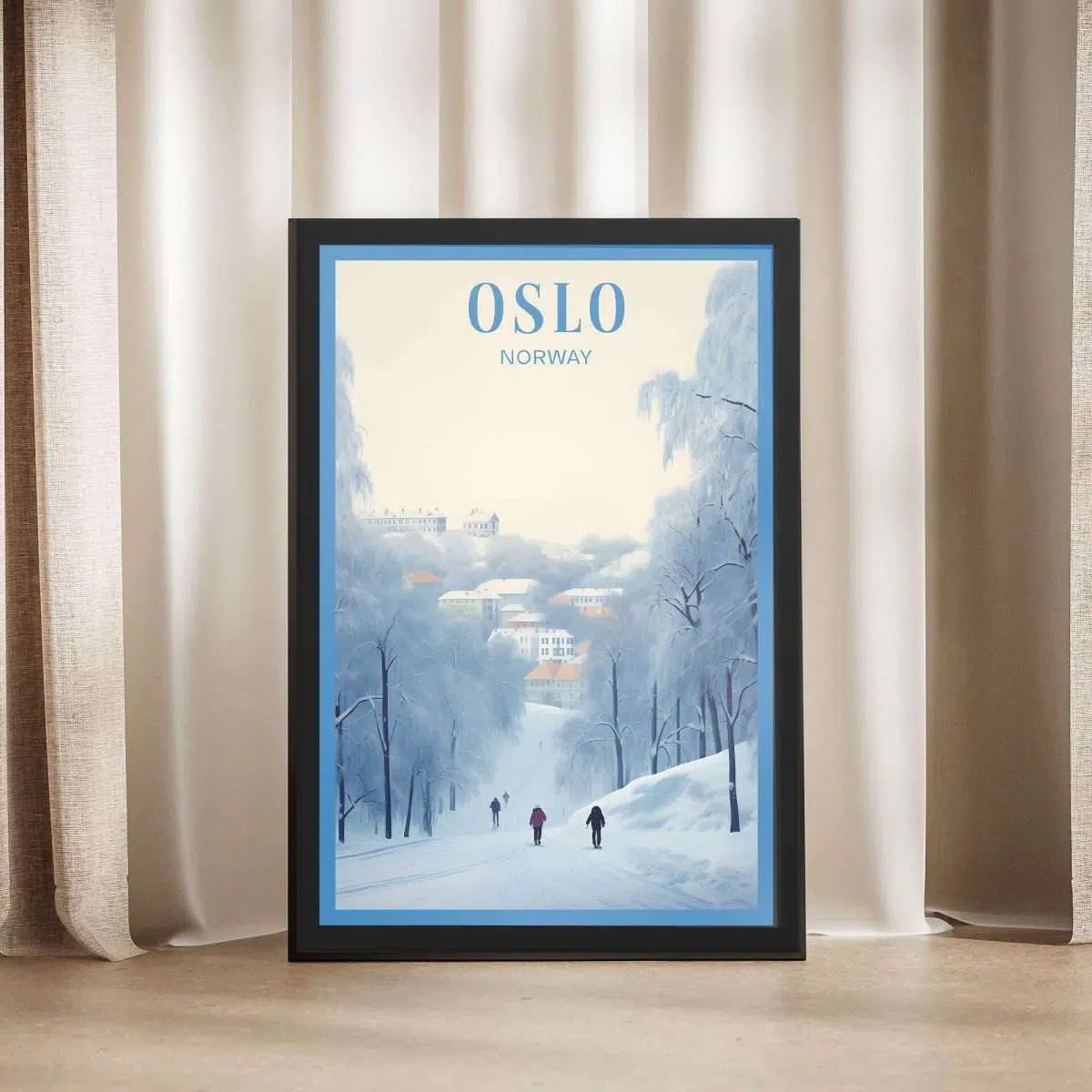 Oslo Winter Whispers Framed Poster