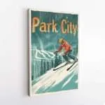 Park City Retro Ski Charm Canvas