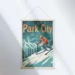 Park City Retro Ski Charm Hanger Poster