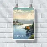 Zurich Lakeside Tranquility Poster