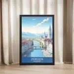 Zurich Swiss Riviera Retreat Framed Poster