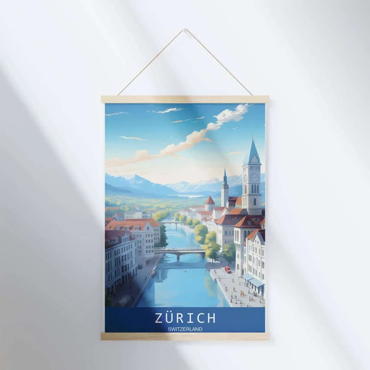 Zurich Swiss Riviera Retreat Hanger Poster