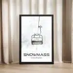 Aspen Snowmass Alpine Elegance Framed Poster