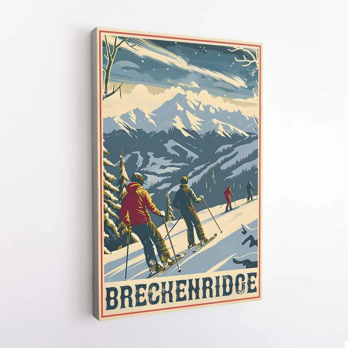 Breckenridge Vintage Ski Adventure Canvas