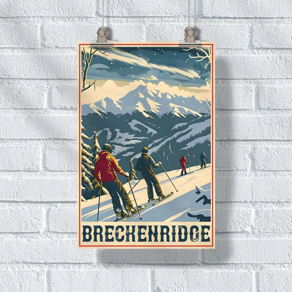 Breckenridge Vintage Ski Adventure Poster