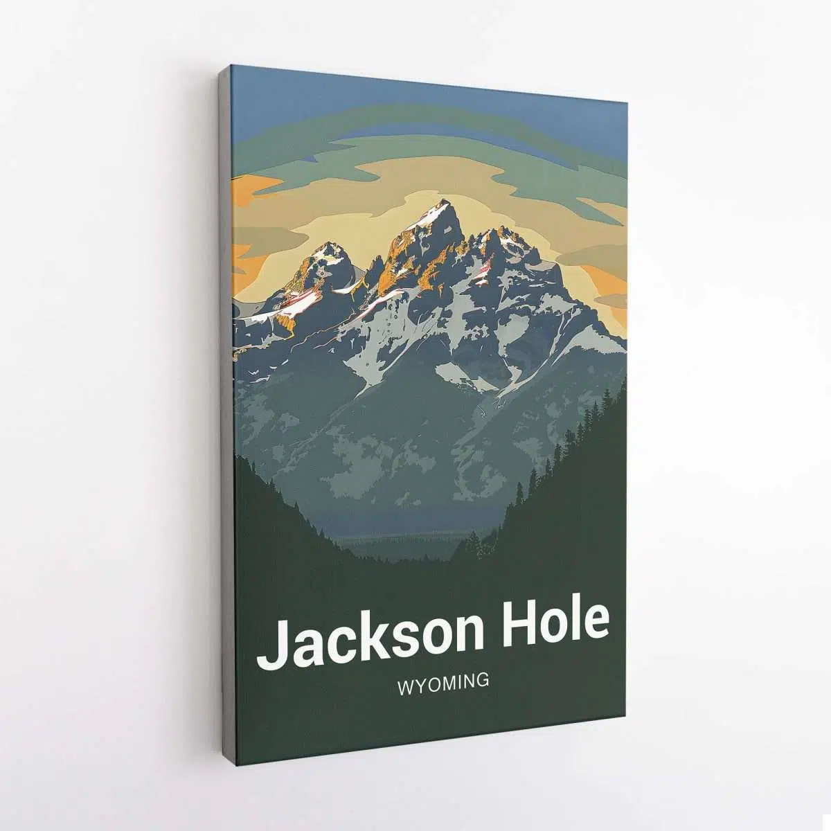 Jackson Hole Minimalist Summit Canvas