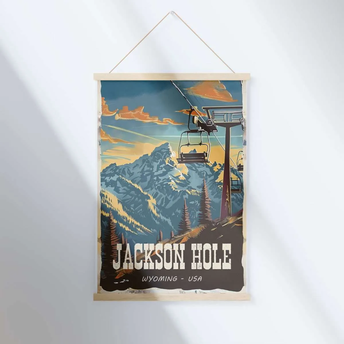 Jackson Hole Retro Hanger Poster