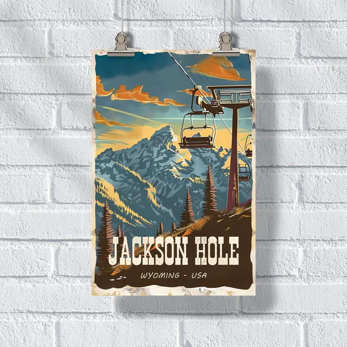 Jackson Hole Retro Poster