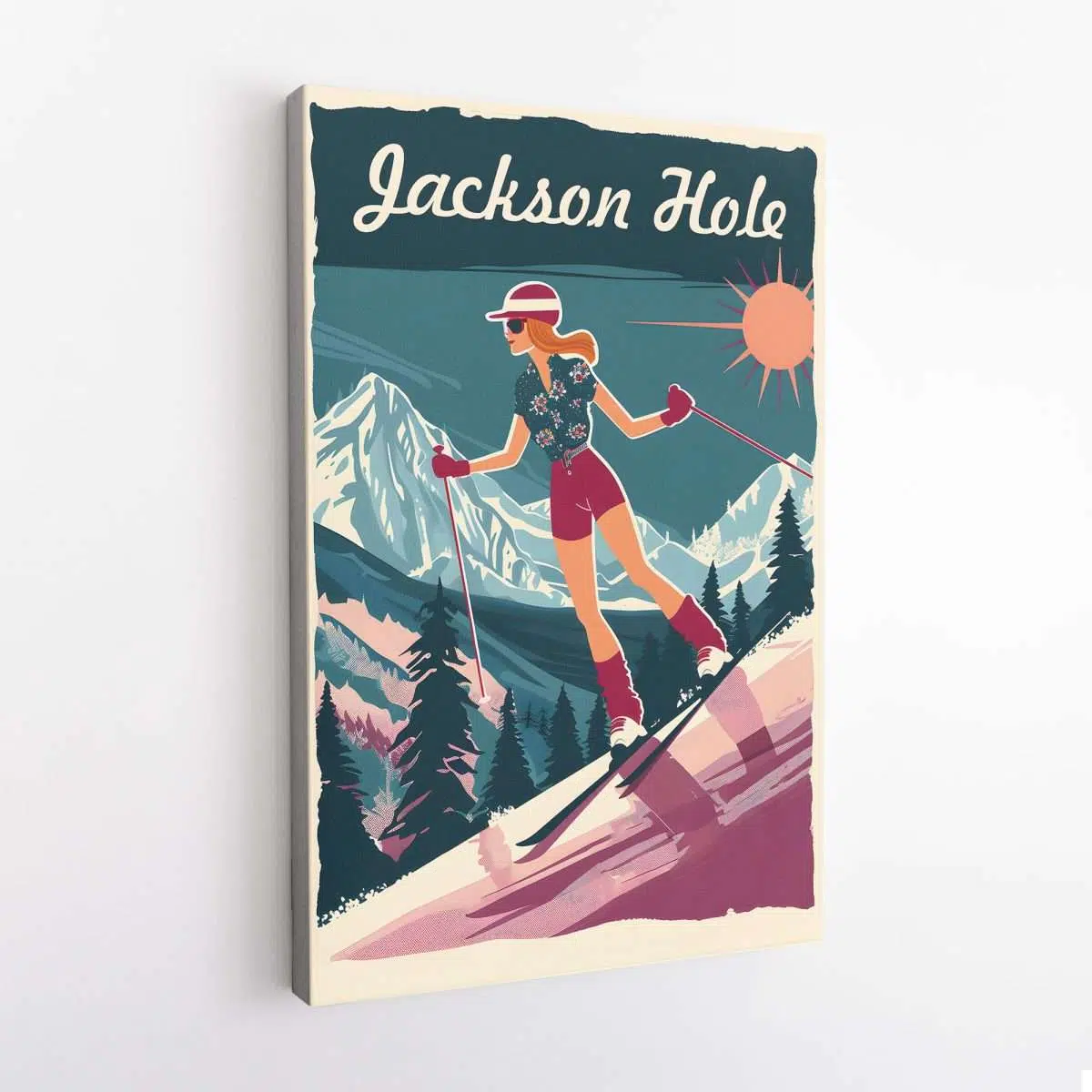 Jackson Hole Ski Queen Canvas