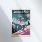 Jackson Hole Ski Queen Hanger Poster